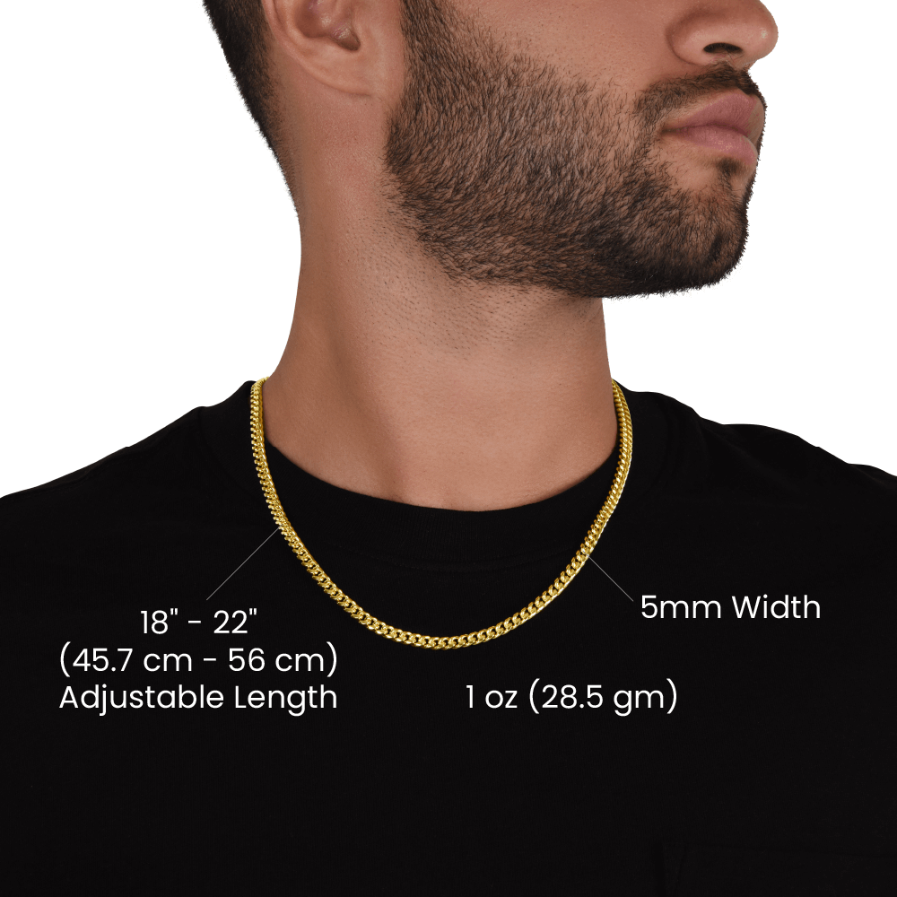 ForeverLink – To My Man Cuban Chain Necklace with Message Card