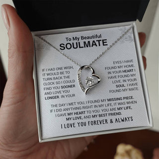 SoulmateGlow – To My Beautiful Soulmate Heart Necklace with LED Gift Box