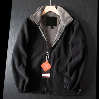 ThermaZip – 🔥 Unisex Full-Zip Stand Collar Reversible Fleece Coat
