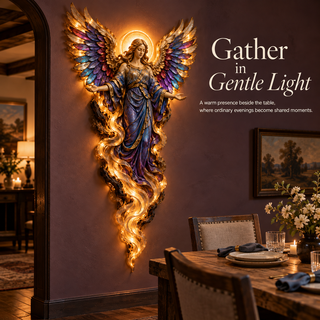 ✝️ HaloGrace – Lighted Angel Wall Sculpture ✨