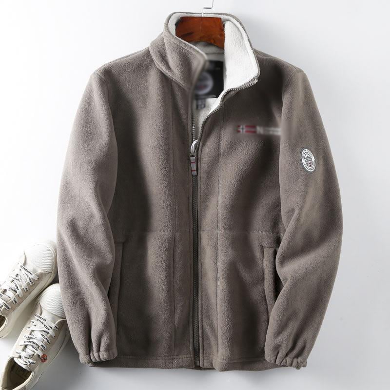 ThermaZip – 🔥 Unisex Full-Zip Stand Collar Reversible Fleece Coat