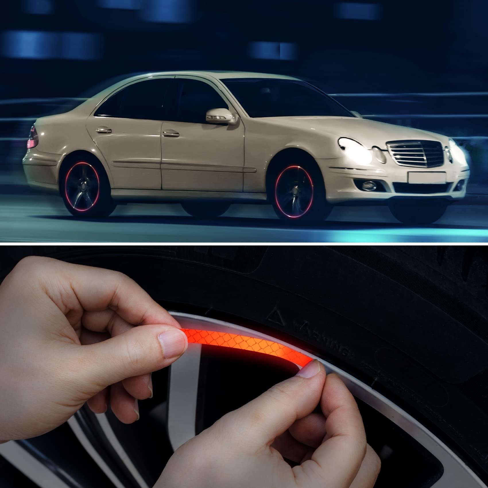 RimGlow – 20 PCS Creative Reflective Wheel Hub Rim Stickers