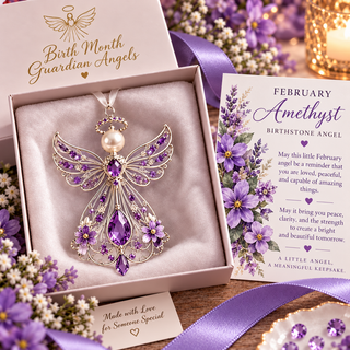 February Amethyst birth month guardian angel