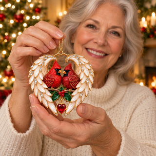❤️WingMemory – 2026 Angel Wing Heart Christmas Ornaments