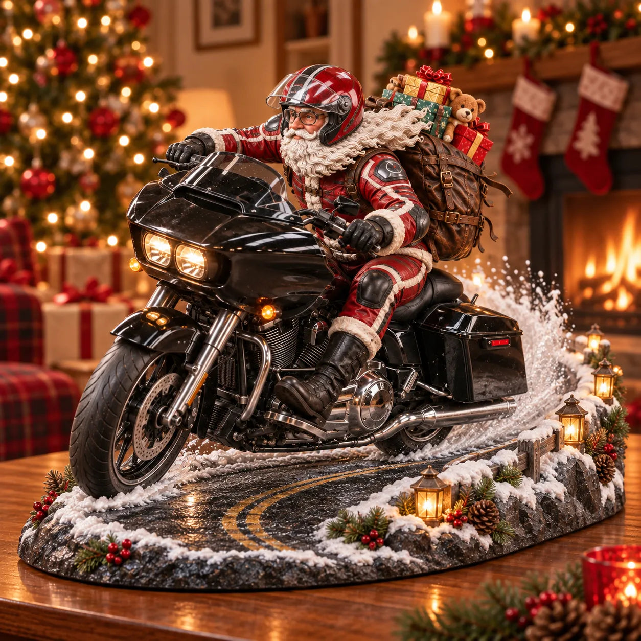 SantaRider – 🏍️🎅 Santa’s Ride Home Christmas Motorcycle Keepsake💨