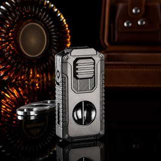 TriFlame – Vintage-Inspired Refillable Triple Torch Lighter with Built-In Tools