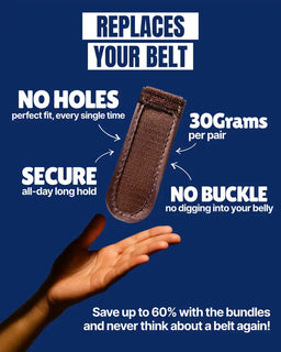SideSnap Features: No holes, no buckle and only 30grams per pair. Save up to 60% with the bundles.