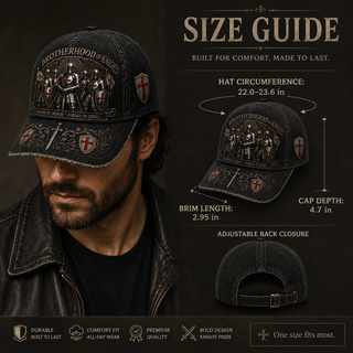 ⚔️ HonorBound – Knights Templar Cap