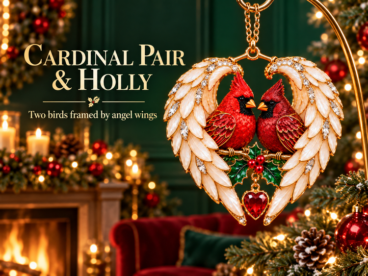 ❤️WingMemory – 2026 Angel Wing Heart Christmas Ornaments