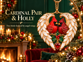 ❤️WingMemory – 2026 Angel Wing Heart Christmas Ornaments