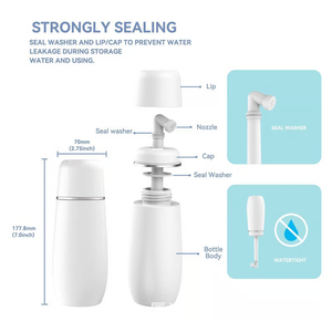 💧RinseEase 🧼 – 🕌 Portable Leak-Proof Bidet for Wudu & Daily Hygiene, 13.5 oz (400 ml) 🛒