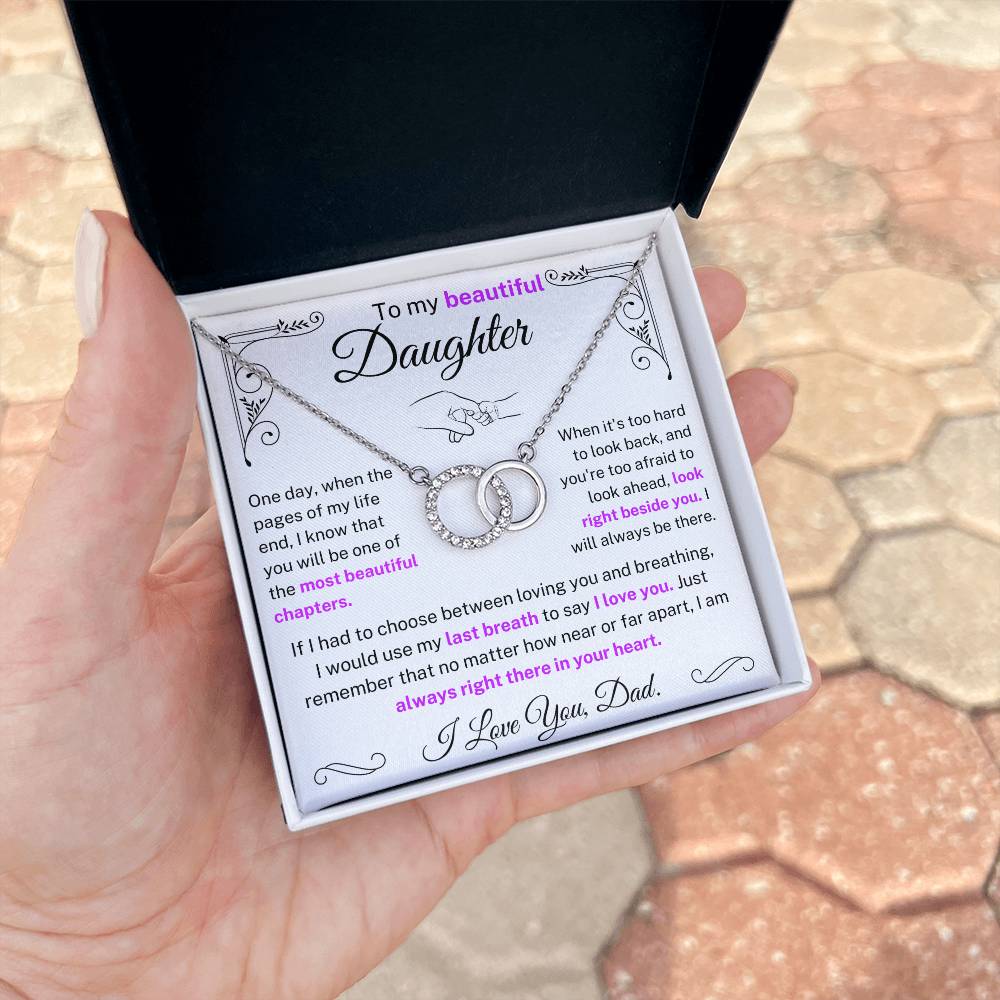 EverCircle – Interlocking Circles Necklace for Daughter with Message Card