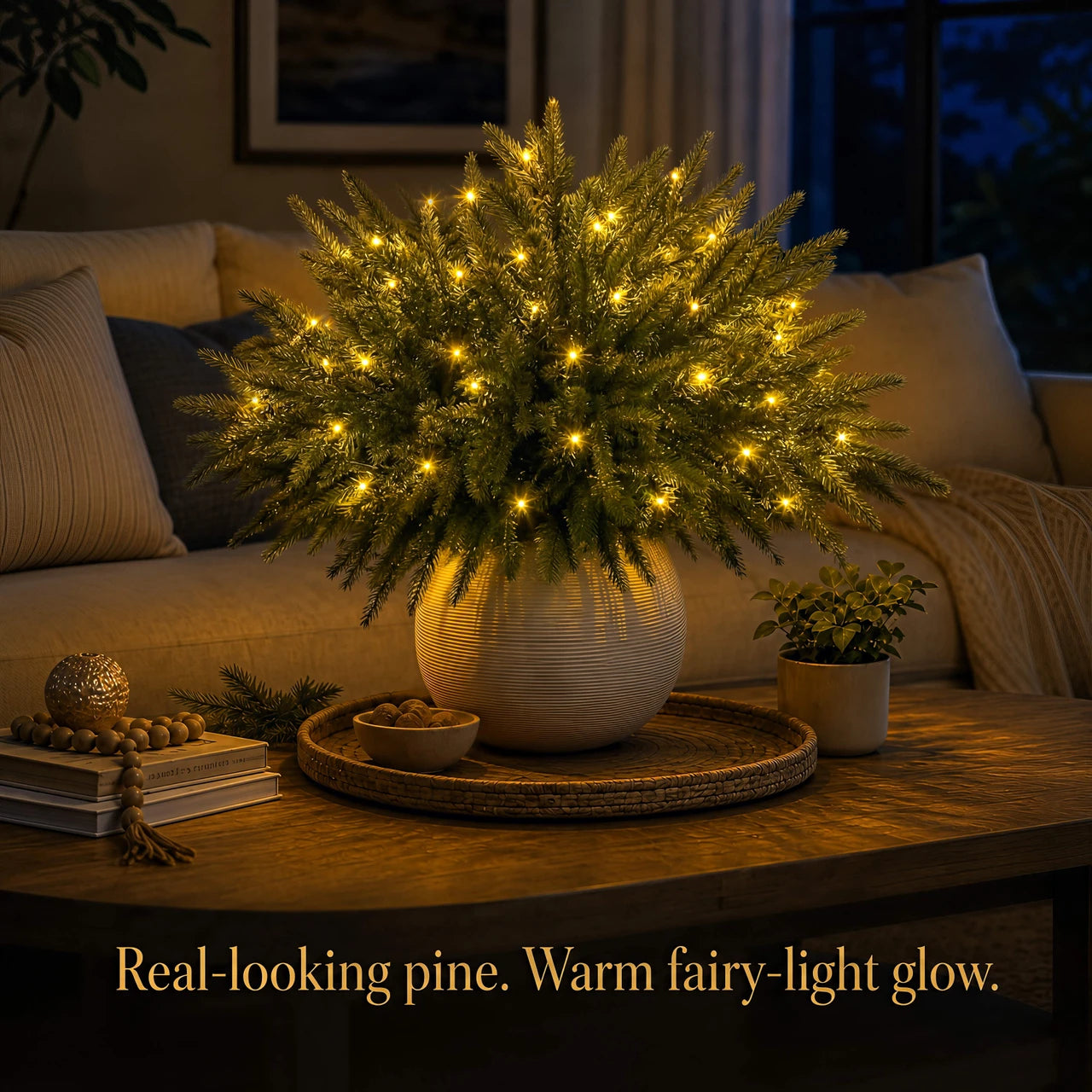 GlowPine – Pre-Lit Christmas Evergreen Pine Picks, Set of 5