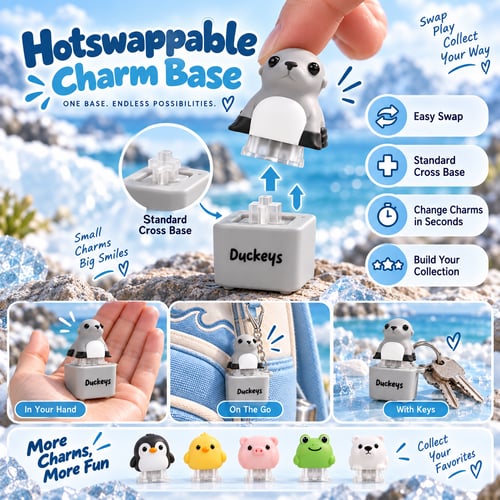 Orkey Interactive Fidget Toy | Hilarious Orking Sound Keychain