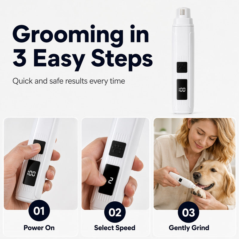 PawTrim – Electric Pet Nail Grinder with LED Power Display