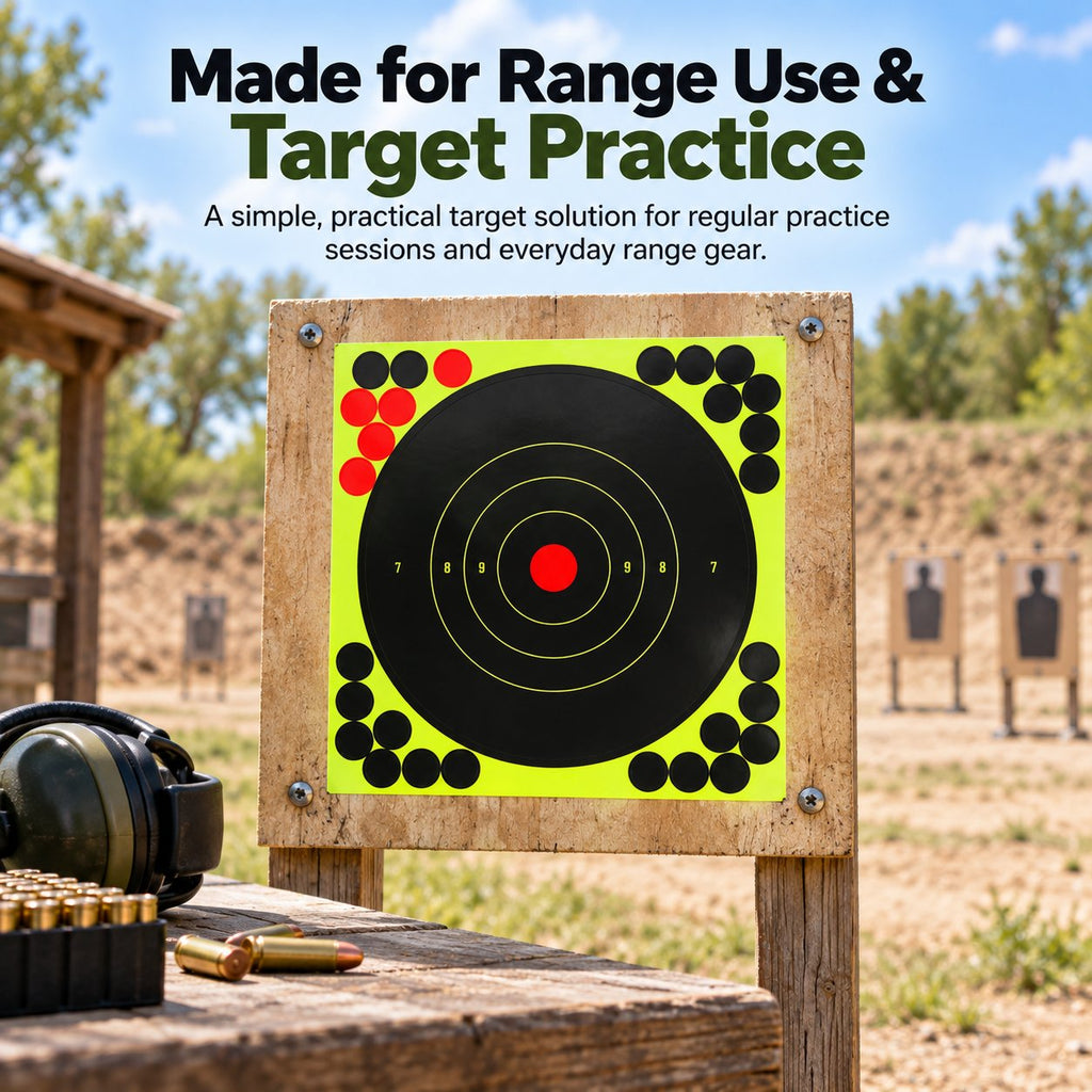 StickShot – 8 x 8 in (20.3 x 20.3 cm) Self-Adhesive Peel & Stick Shooting Targets