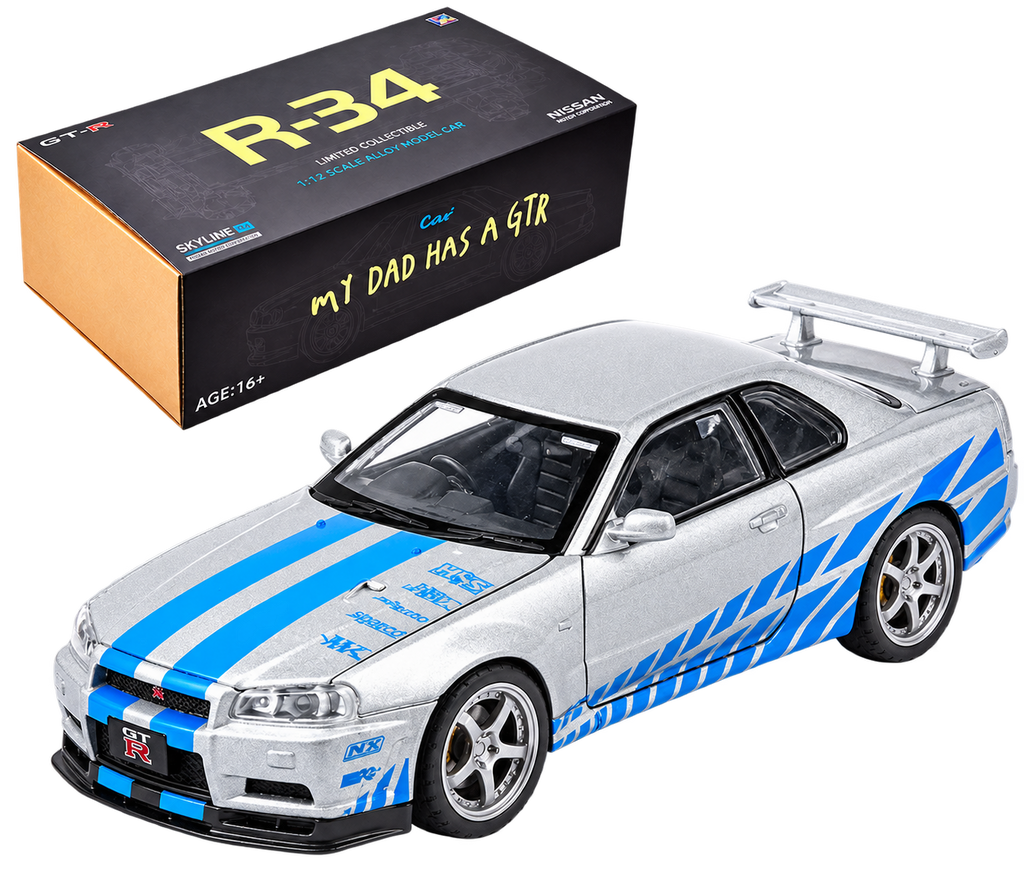 LegendForge – 1:12 Scale Skyline GT-R R34 Model Building Kit, 537 Parts
