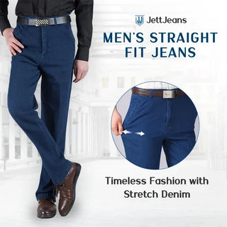 👖 EverFlex – Men's Classic Straight Fit Stretch Jeans, Comfortable Versatile Denim for Everyday Wear ✨