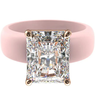 Renfit Silicone Ring – 10×8 mm Emerald Cut CZ | Patent-Pending Design - GlowStone Collection