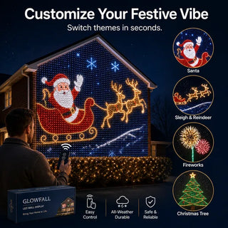 🎄✨Christmas LED House Net & Smart Outdoor Wall Curtain Light