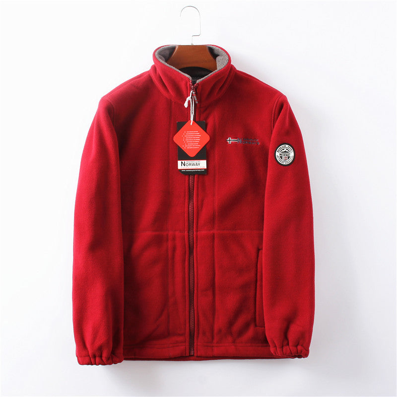 ThermaZip – 🔥 Unisex Full-Zip Stand Collar Reversible Fleece Coat