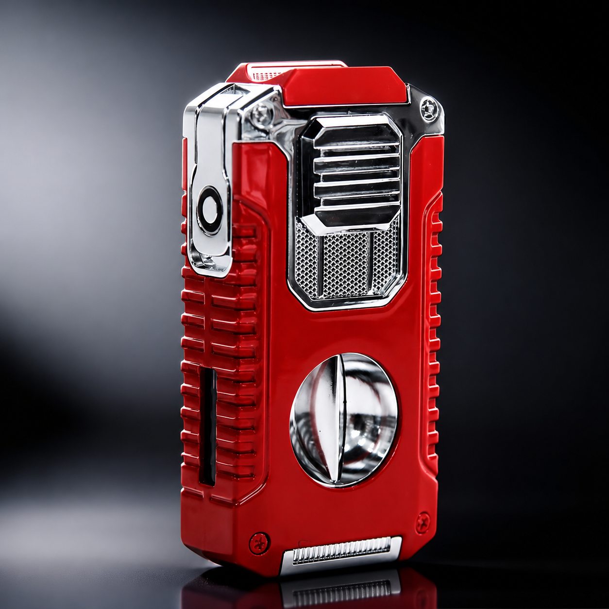 TriFlame – Vintage-Inspired Refillable Triple Torch Lighter with Built-In Tools