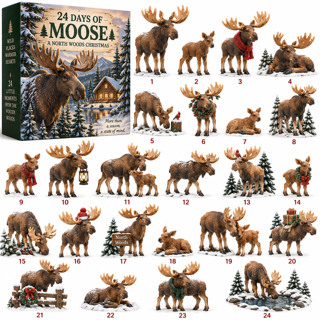 🌲MooseMoments – 24 Days of Moose, 24-Piece North Woods Christmas Collection
