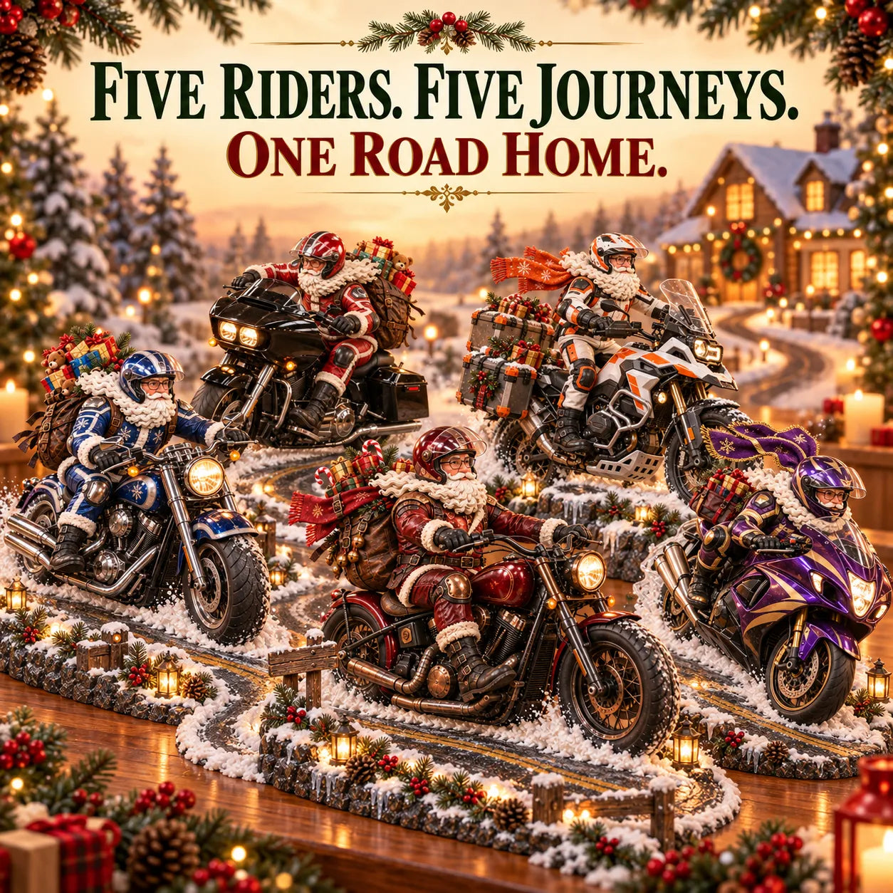 SantaRider – 🏍️🎅 Santa’s Ride Home Christmas Motorcycle Keepsake💨
