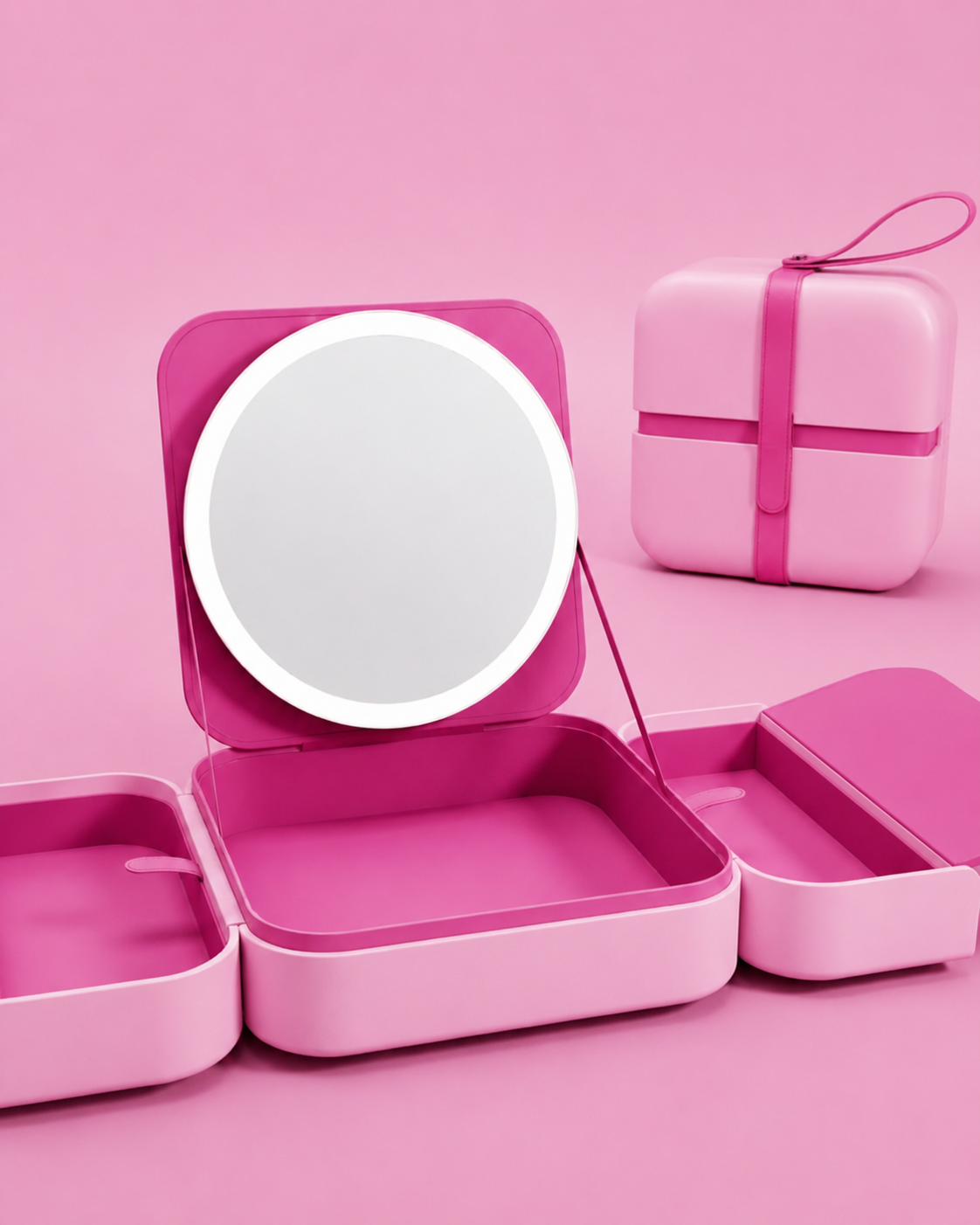 GlowCase – Travel Makeup Bag with Built-In LED Mirror