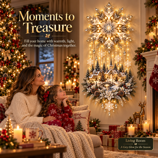 SnowCascade – 🎄Christmas Magic Glow Wall Light, ⭐Light Up Your Holiday Wonderland