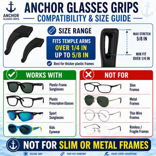 SnugHook – Anti-Slip Silicone Ear Grips for Glasses, Sunglasses & Reading Glasses (3 Pairs)