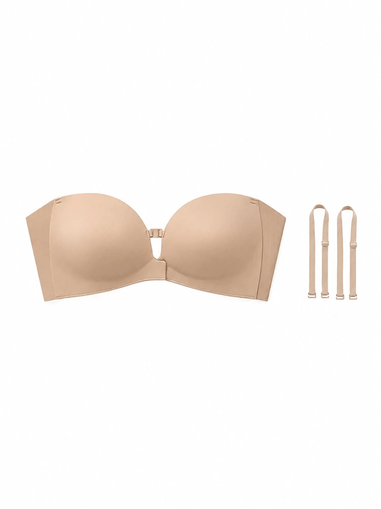 SecureLift – Women's Strapless Front-Closure Push-Up Bra