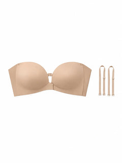 SecureLift – Women's Strapless Front-Closure Push-Up Bra