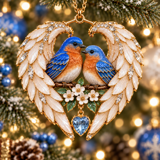 ❤️WingMemory – 2026 Angel Wing Heart Christmas Ornaments