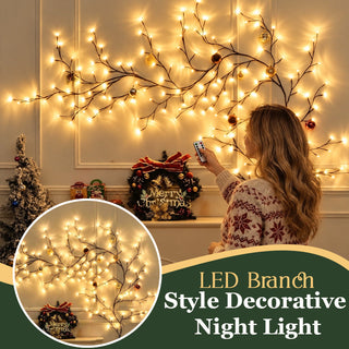 GlowBough – ✨ Flexible Warm White LED Branch Lights for Christmas Wall Decor