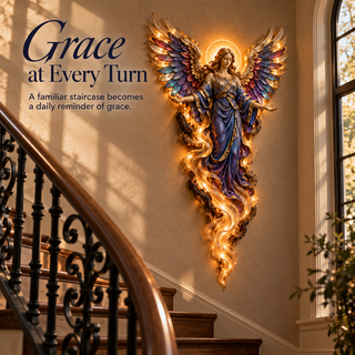 ✝️ HaloGrace – Lighted Angel Wall Sculpture ✨