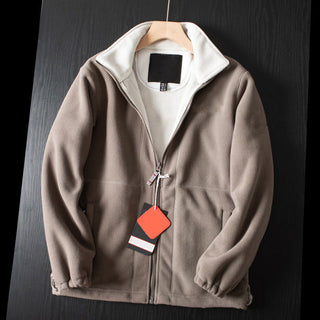 ThermaZip – 🔥 Unisex Full-Zip Stand Collar Reversible Fleece Coat