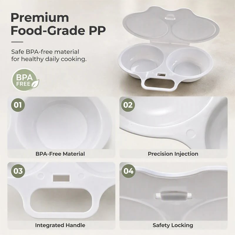 PoachPal – 🎁💥 Microwave Egg Poacher with Lid & Handle