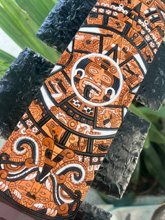 Aztec Obsidian Wood Totem