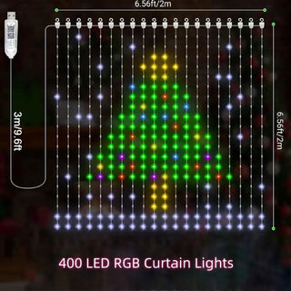 🎄 GlowCanvas – Smart DIY Programmable Curtain String Lights