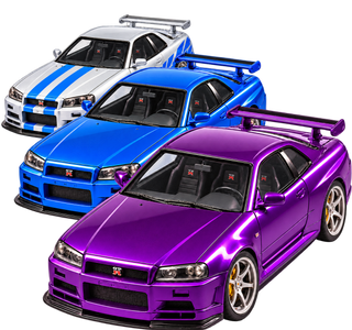 LegendForge – 1:12 Scale Skyline GT-R R34 Model Building Kit, 537 Parts