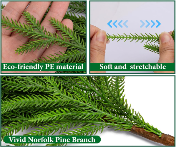 GlowPine – Pre-Lit Christmas Evergreen Pine Picks, Set of 5