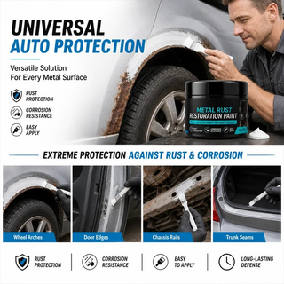 RustRevive – ✨🥳🥳💞🔧🏠 Metal Rust Protection Black Repair Paste for Gates, Railings & Tools 🛡️✨