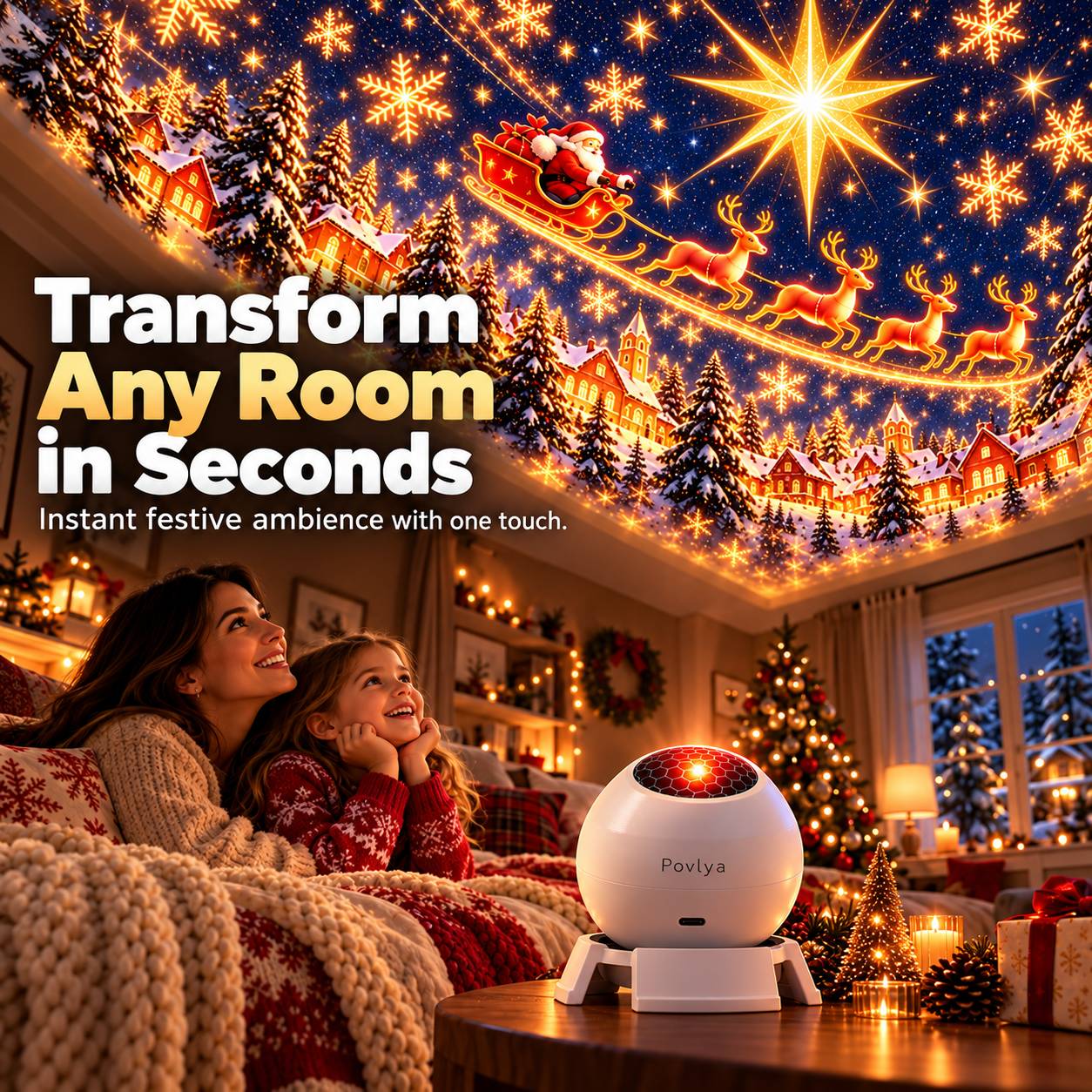 🎄 NoelGlow – Christmas Projection Light ✨ Light Up the Holiday Magic