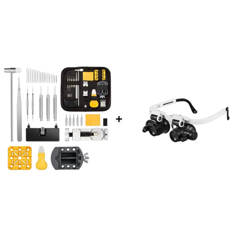 TickMaster – 🎉🔧 Pro Watch Repair Kit for Case Opening, Band Sizing and Battery Swaps ⌚