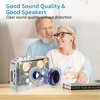 📼 ClearTape – Retro Portable Cassette Player with Auto Reverse Playback, Stereo Sound & Tape-to-MP3 Conversion🎵