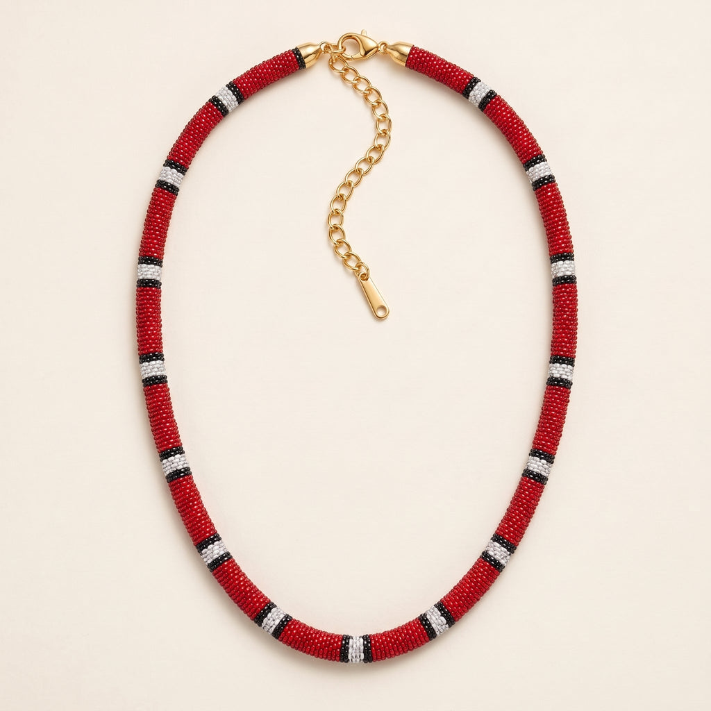 SerpentGleam – Reversible Statement Necklace