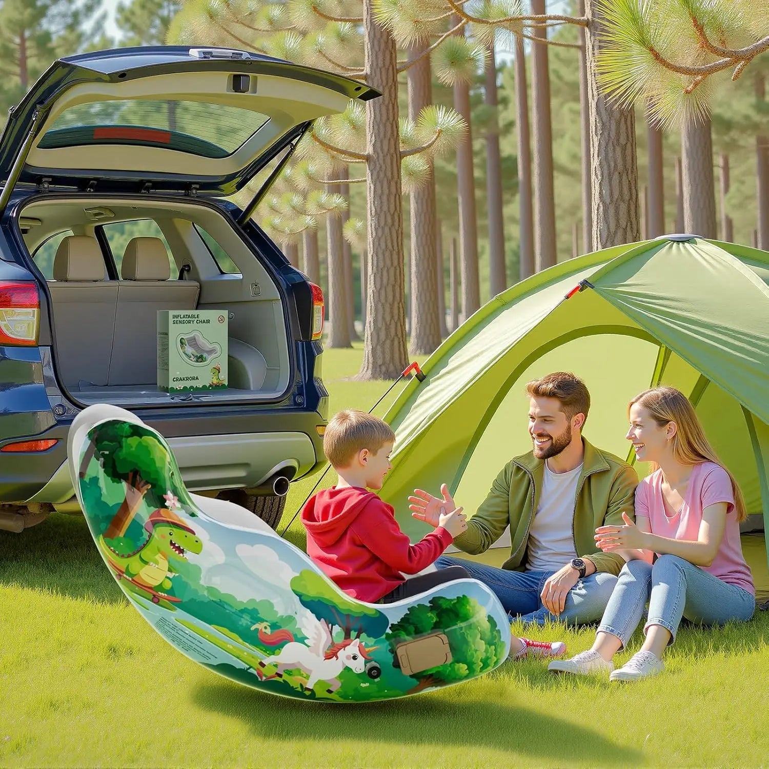 CloudRocker – Kids' Inflatable Rocking Chair for Reading, Relaxing & Play (Ages 3-8)