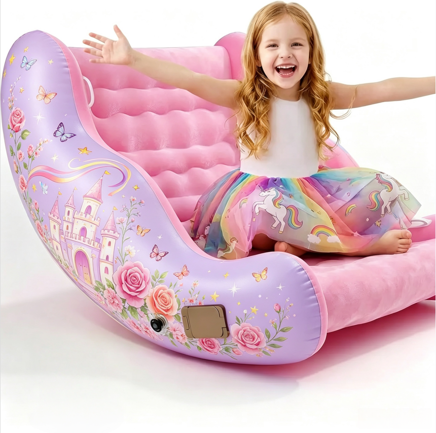 CloudRocker – Kids' Inflatable Rocking Chair for Reading, Relaxing & Play (Ages 3-8)