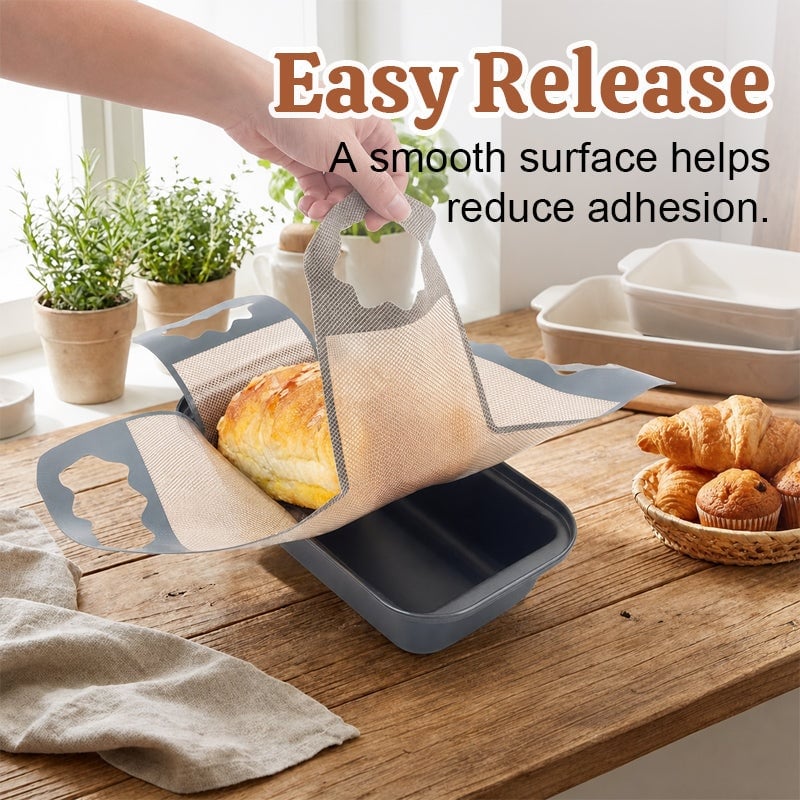 🥐LoafLift – Cross-Shape Food-Safe Baking Liner, Easy-Clean Alternative to Disposable Parchment Paper